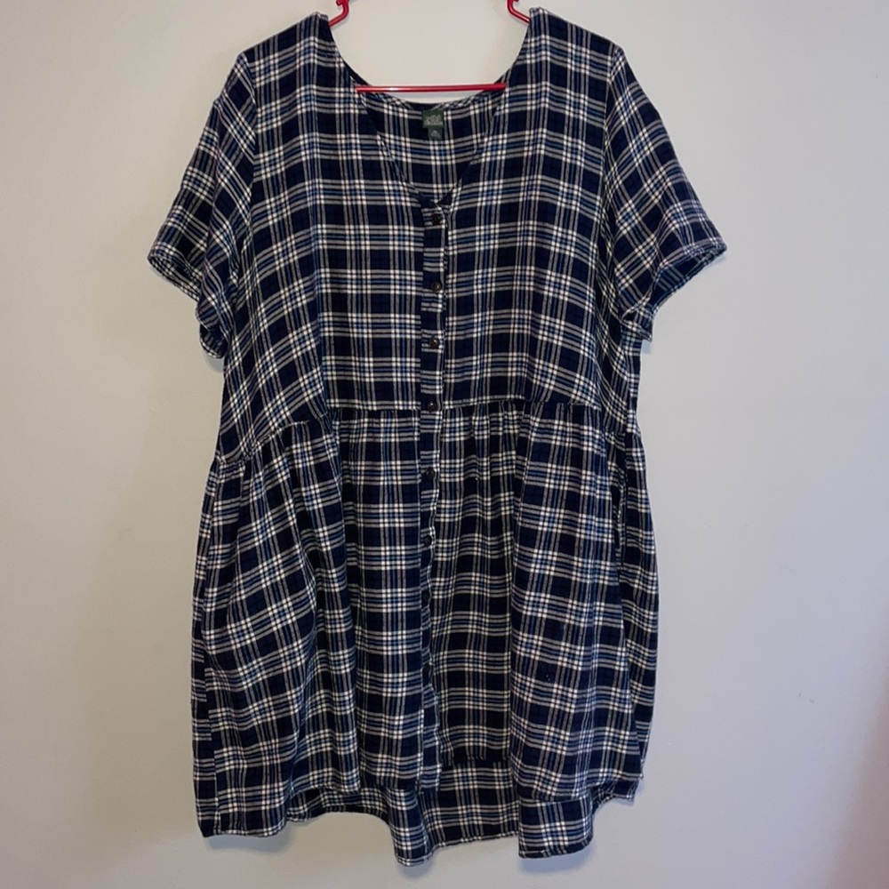 Cute Plaid Babydoll Dress